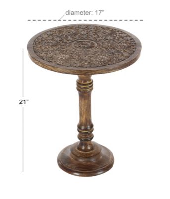 Image showing  Mango Wood Traditional Accent Table, Brown, 96092