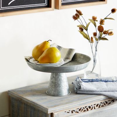 Harper & Willow Grey Iron Farmhouse Cake Stand, 7 in. x 12 in. x 12 in.