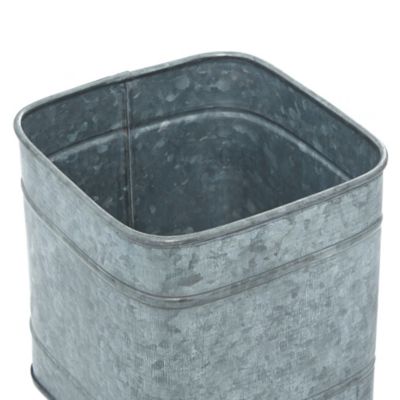 Image showing  Silver Metal Farmhouse Box Set, Assorted, 2 pc.