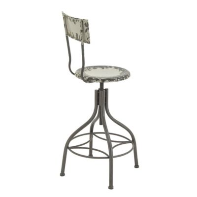 Image showing  Iron and Metal Vintage Bar Chair, 41 in. x 18 in. 18 in., Beige