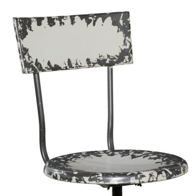 Image showing  Iron and Metal Vintage Bar Chair, 41 in. x 18 in. 18 in., Beige