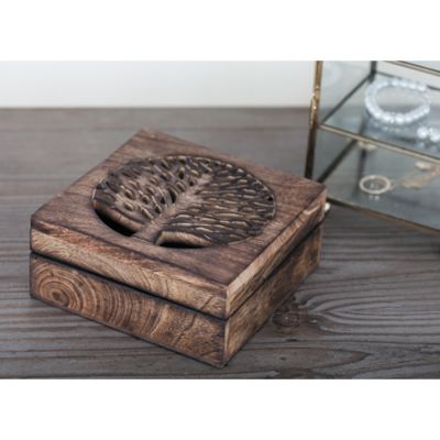 Harper & Willow Brown Mango Wood Natural Boxes, 6 in., 8 in., 10 in., 3 pc.