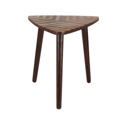 Image showing  Dark Brown Mango Wood Modern Accent Table, 22 in. x 20 in. x 21 in.