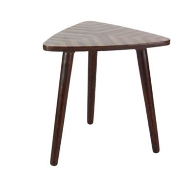 Image showing  Dark Brown Mango Wood Modern Accent Table, 22 in. x 20 in. x 21 in.