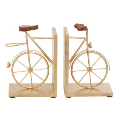 Image showing  Gold Iron Contemporary Bookends, 9 in. x 7 in. x 5 in.