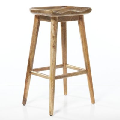 Image showing  Wood Contemporary Stool, 30 in., Brown