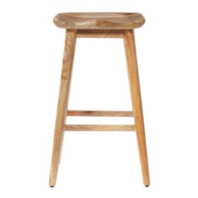 Image showing  Wood Contemporary Stool, 30 in., Brown