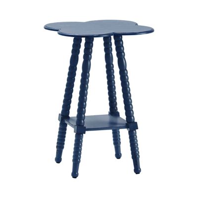 Crestview Collection Bar Harbor Clover Shaped Accent Table, Indigo