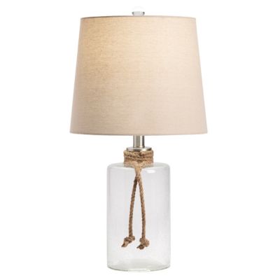 Crestview Collection Glass and Rope Table Lamp, 23 in., Clear at ...