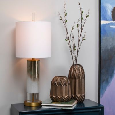 Image showing  34 in. H Wyatt Glass Table Lamp with Night-Light