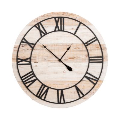 Crestview Collection 36 in. Occasional Time Wood Oversize Clock