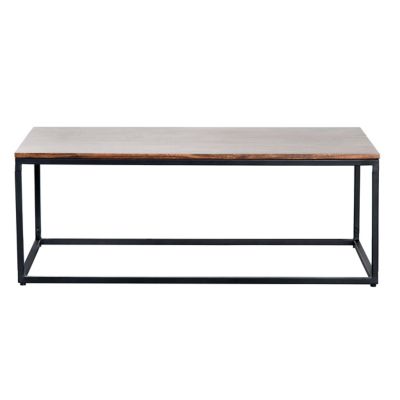 Crestview Collection Wood/Iron Coffee Table, 43 in. x 24 in. x 16 in.
