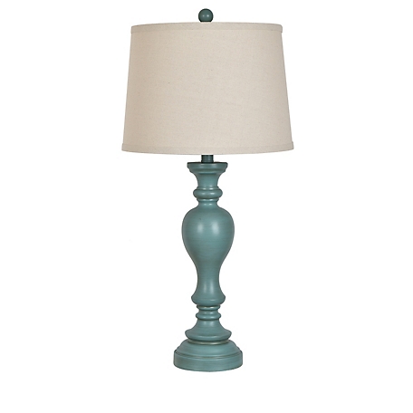 Crestview Collection 28.5 in. H Resin Table Lamp, Blue