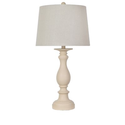Crestview Collection 28.5 in. H Antique Resin Table Lamp, Cream
