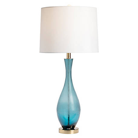 Blue Ombre Glass Table Lamp, Bear Canoe Table Lamp