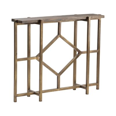 Image showing  Bengal Manor Mango Wood and Iron Diamond Console