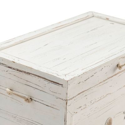 Image showing 4 th Crestview Collection Seaside Shell Storage Trunks, Assorted, 3 pc.