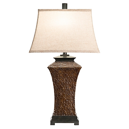 Crestview Collection 30.75 in. H Crackle Resin Table Lamp, Brown