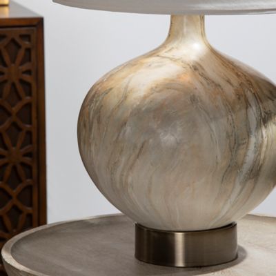 Image showing 2 th Crestview Collection 27.5 in. H Sumner Swirled Ceramic Table Lamp