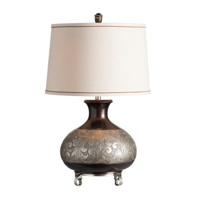 Crestview Collection 31 in. H Canyon Table Lamp, Silver