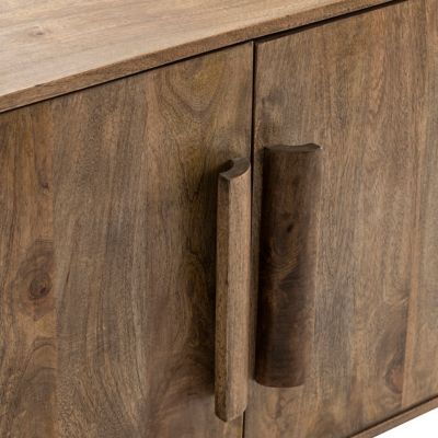 Image showing  4-Door Sonoma Wood Sideboard with Handles, 72 in. x 16 in. x 32 in.