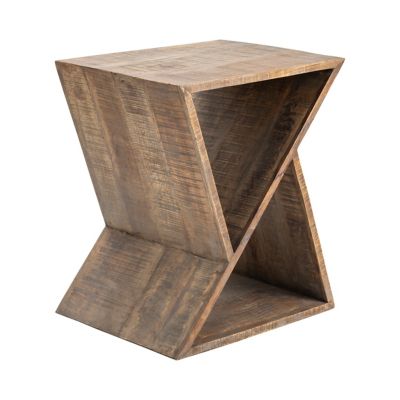 Crestview Collection Bengal Manor Mango Wood Angled End Table