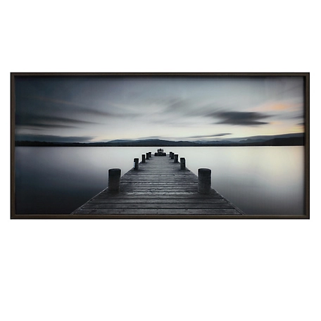 Crestview Collection Pier Walk Wood Framed Glass Print, 55 in. x 27 in. x 1.5 in.