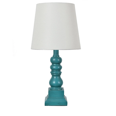 Crestview Collection 18.5 in. H Distressed Resin Table Lamp, Blue