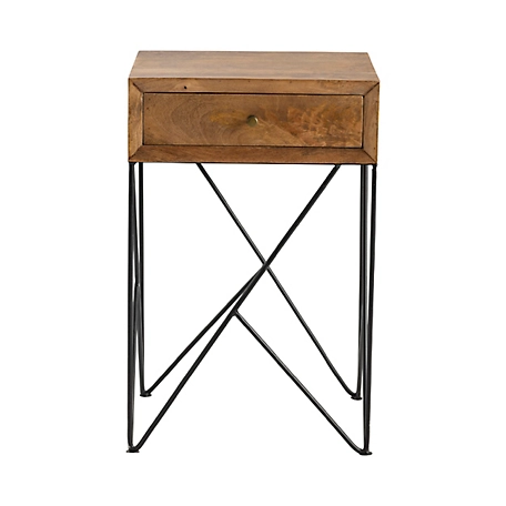 Crestview Collection Bengal Manor Mango Wood and Iron Accent Table