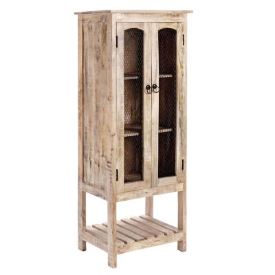 Crestview Collection 3-Shelf Wood Cabinet with 2 Doors, 23.75x16x60