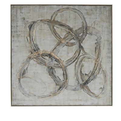 Crestview Collection Abstract Solid Wood Framed Oil Painting, 60 in. x 60 in.