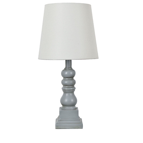 Crestview Collection 18.5 in. H Distressed Resin Table Lamp, Gray