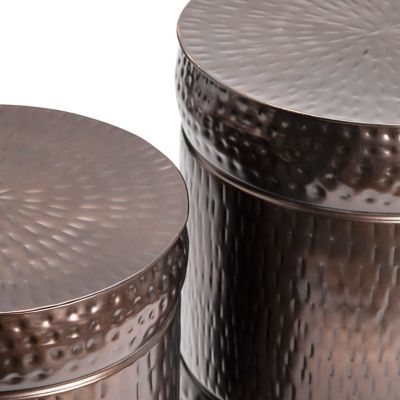 Image showing  Dark Copper Accent Stools, 2-Pack