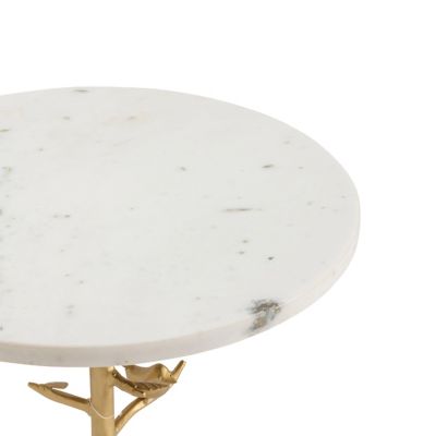 Image showing  Marble Top Side Table, White