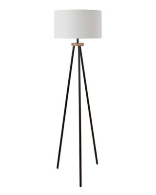Crestview Collection Metal Floor Lamp, Habitat Tripod Floor Lamp Base Walnut Stain
