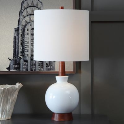 Carson Ceramic Table Lamp, Canvas Carson Table Lamp