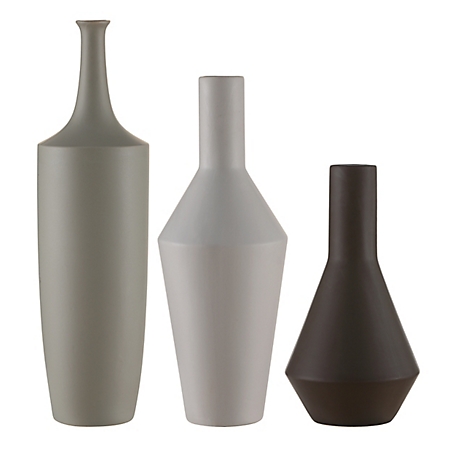Crestview Collection Ceramic Finish Vases, 3-Pack