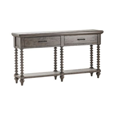 Crestview Collection 2-Drawer Pembroke Plantation Recycled Pine Turned Leg Contemporary Console
