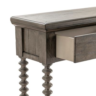 Image showing  2-Drawer Pembroke Plantation Recycled Pine Turned Leg Contemporary Console Table, 69 in.
