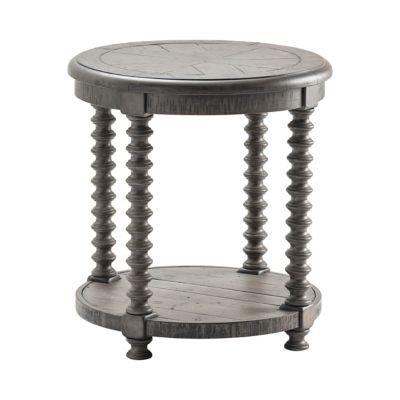 Crestview Collection Pembroke Plantation Recycled Pine Turned Leg Round End Table