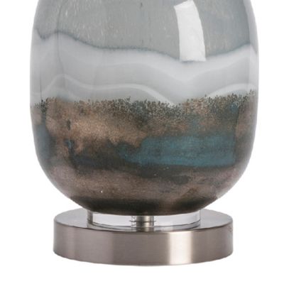 Image showing  31.25 in. H Saluti Glass Swirled Table Lamp
