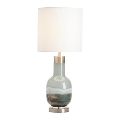 Image showing  31.25 in. H Saluti Glass Swirled Table Lamp