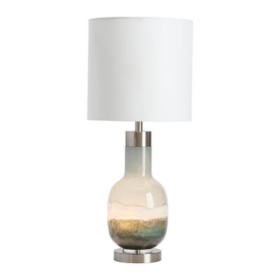 Image showing  31.25 in. H Saluti Glass Swirled Table Lamp