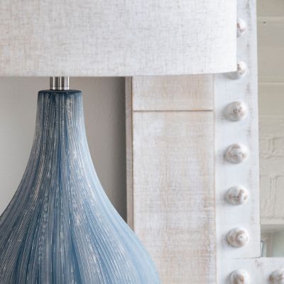 Image showing 3 th Crestview Collection 32 in. H Dillon Ceramic Table Lamp, Blue