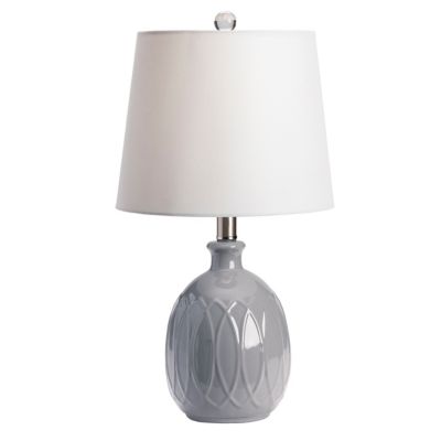 Crestview Collection 21.25 in. H Ceramic Table Lamp, Gray