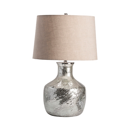 Crestview Collection 28 in. H Blair Silver Glass Table Lamp