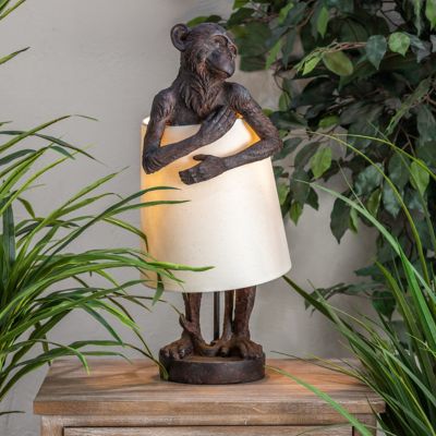 Image showing  21.5 in. H Monkey Resin Table Lamp