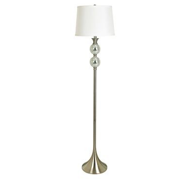 Crestview Collection 61 In. Metal And Glass Floor Lamp