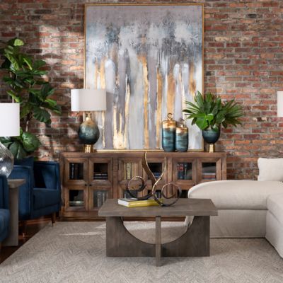 Image showing 5 th Crestview Collection 6-Door Display Console Table, 80 in. x 16 in. x 32 in.