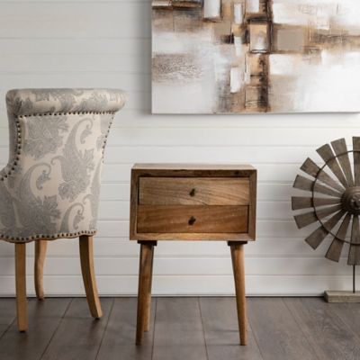 Image showing  Bengal Manor Natural Accent Table with 2 Drawers, Medium-Brown